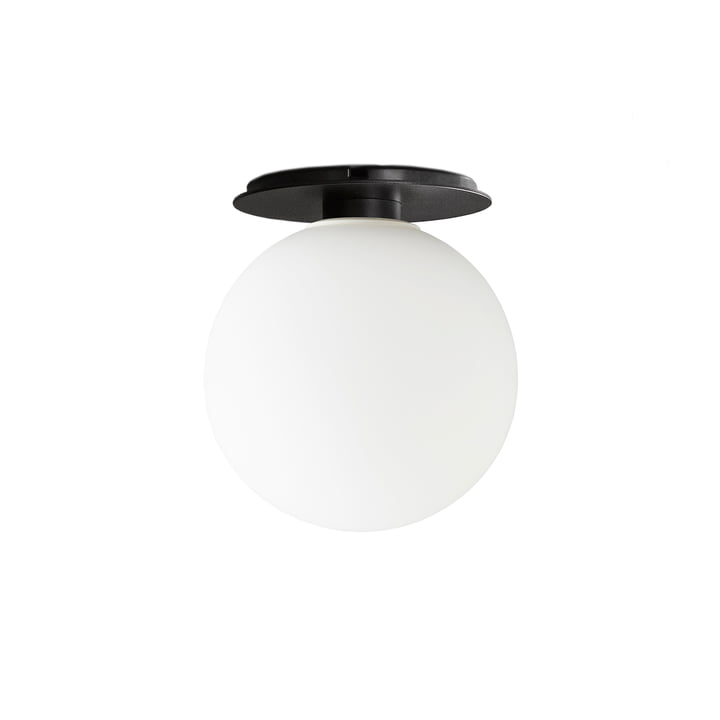 TR væg- og loftlampe fra Audo i sort / lampe mat opal