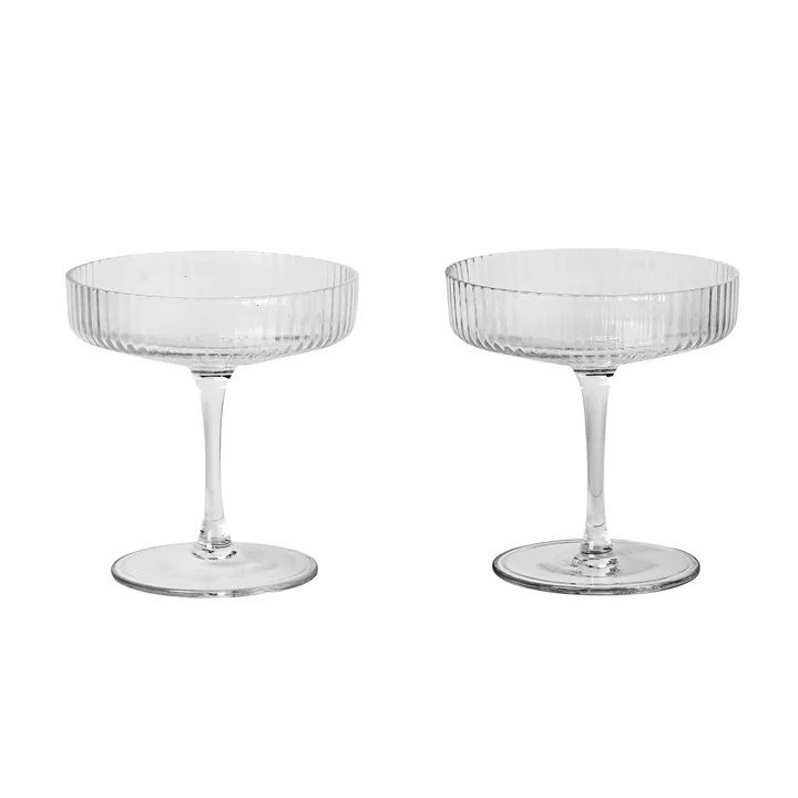 Ripple champagneglas (sæt med 2) fra Ferm Living