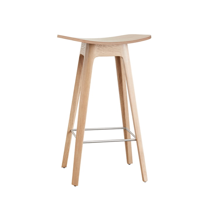 Andersen Furniture – HC1 barstol H 67 cm, egetræsstel/sæde i egefiner/ rustfrit stål