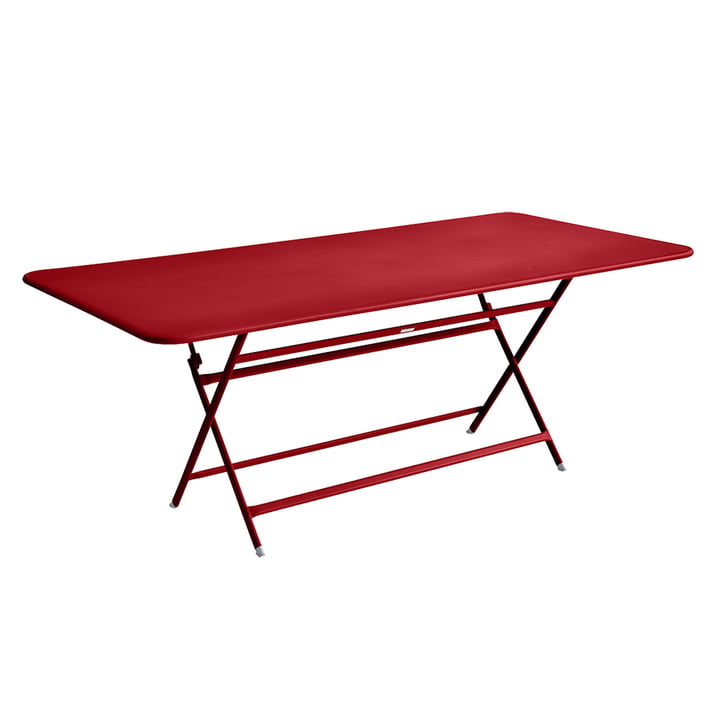 Fermob – Caractère bord, 190 x 90 cm i valmuerød