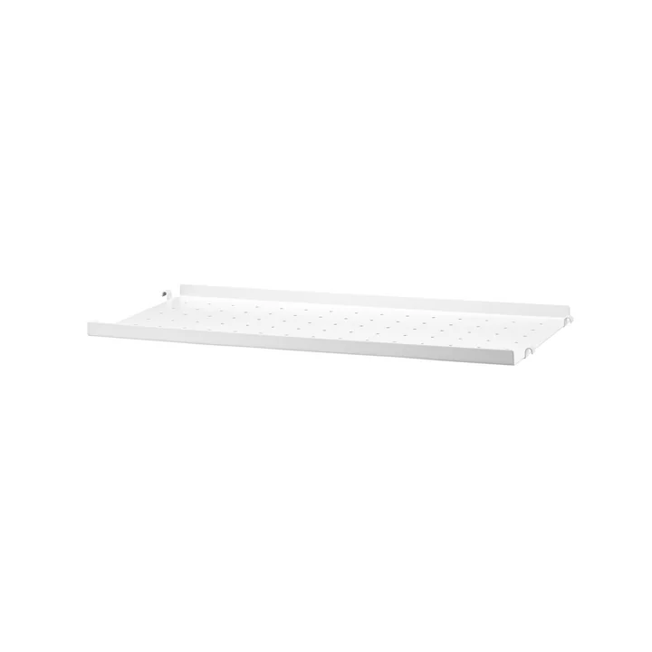 Metalgulv med lav kant 58 x 20 cm fra String i hvid