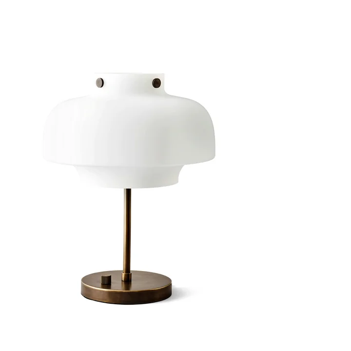 Copenhagen SC13 bordlampe fra & Tradition i opalglas / poleret messing