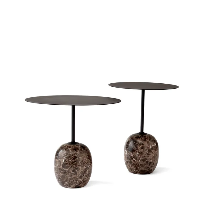 Lato sidebord fra & Tradition i Warm Black / Emparador marmor