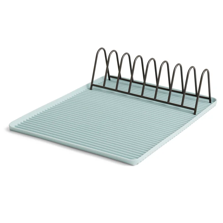 HAY – Dish Drainer drypbakke i lyseblå med tørrestativ i antracitgrå
