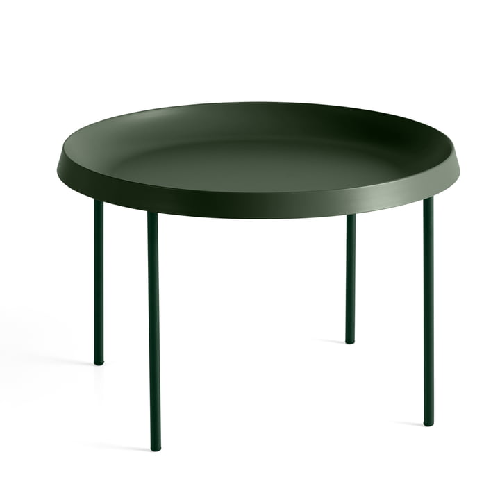 Hay – Tulou sidebord, Ø 55 x H 35 cm, mat grøn/mørk mosgrøn