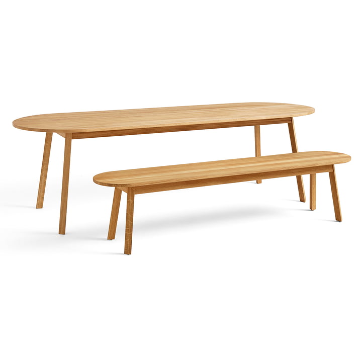 Triangle Leg spisebord og bænk fra HAY