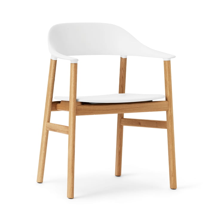Normann Copenhagen - Herit armlæn stol eg / hvid