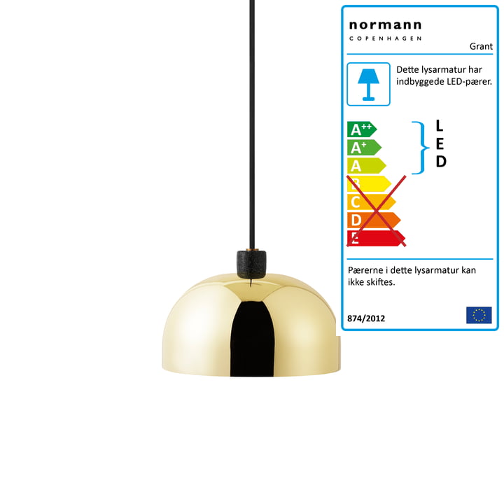 Normann Copenhagen – Grant pendel, Ø 23 cm, messing Normann Copenhagen – Grant pendel, Ø 23 cm, messing