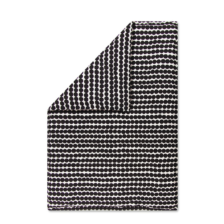 Marimekko - Räsymatto tæppet, 140 x 200 cm i sort og hvid