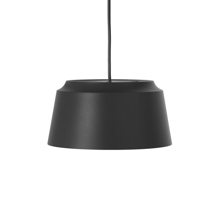 Groove pendellampe fra Puik, Ø 26 x H 13 cm i sort