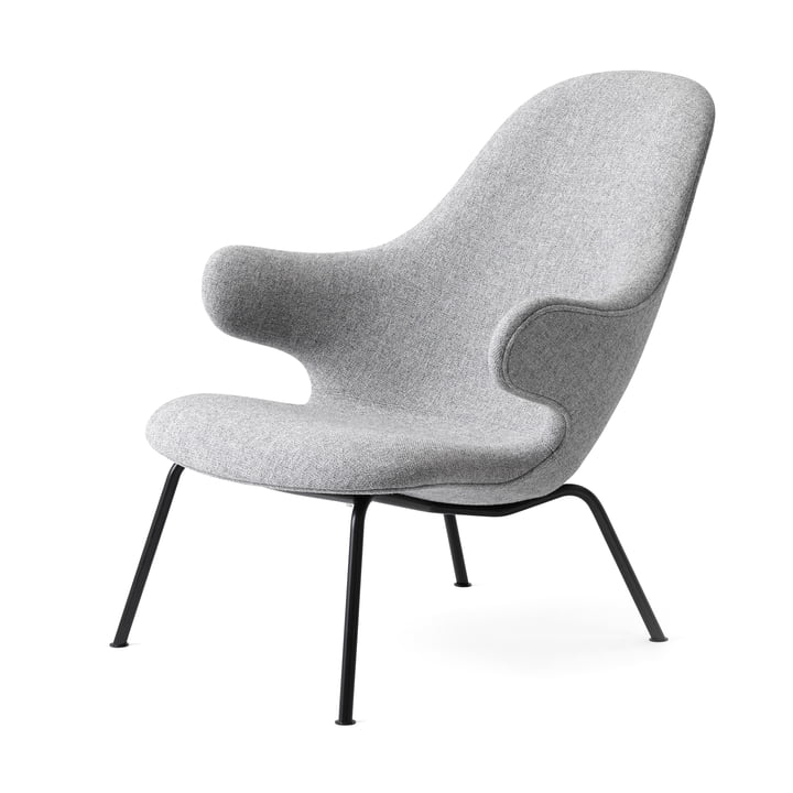 Catch JH14 Lounge Chair by & tradition i sort / Hallingdal 65 grå (130)