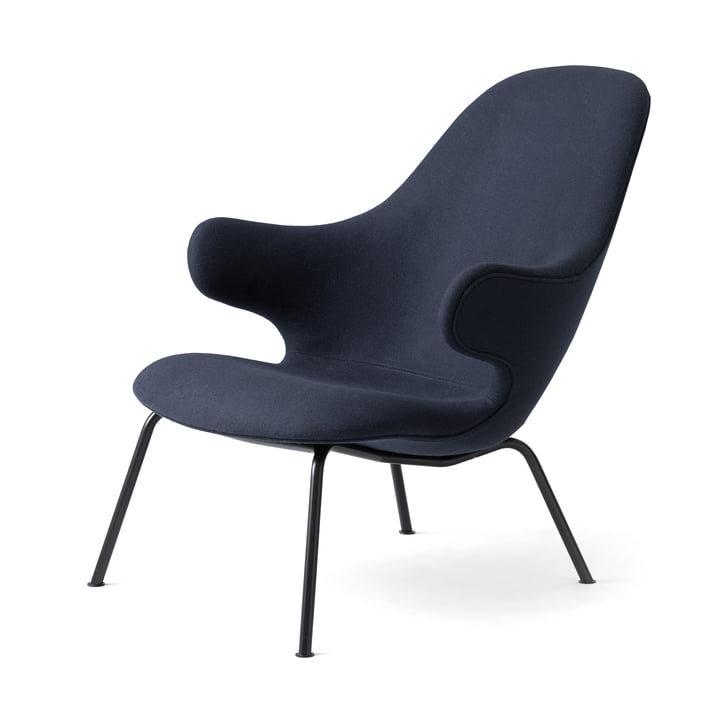 Catch JH14 Lounge Chair by & tradition - sort / Divina 3 mørkeblå (793)