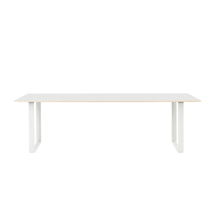 70/70 spisebord, 255 x 108 cm fra Muuto i hvidt (laminat)