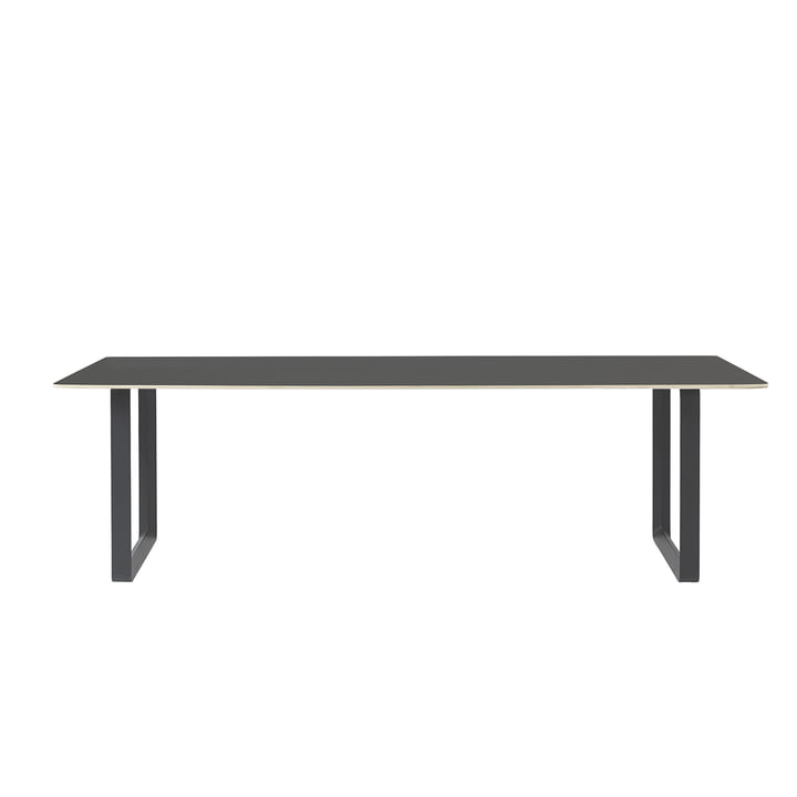 70/70 spisebord, 255 x 108 cm fra Muuto i sort (linoleum)