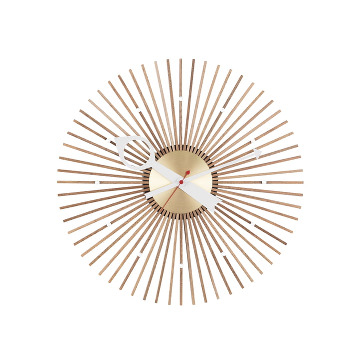 Popsicle Clock fra Vitra i valnød
