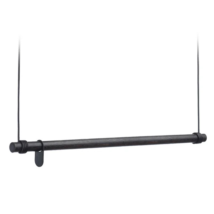 Swing hængende garderobe fra Lind DNA - L (110 cm), sort eg / sort læder