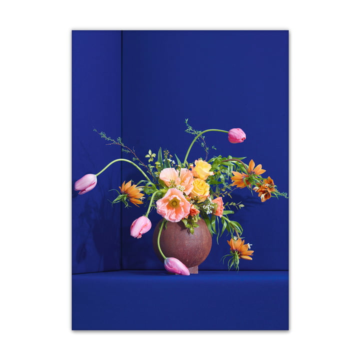 Blomst fra Paper Collective, 50 x 70 cm i blå