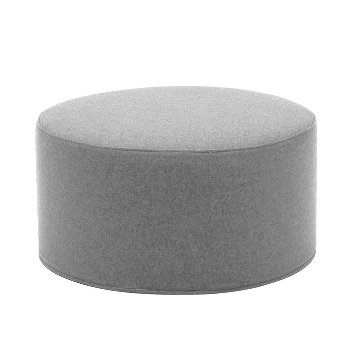 Trommestol / Sidebord stor Ø 60 x H 30 cm ved Softline i filt Melange grå (620)