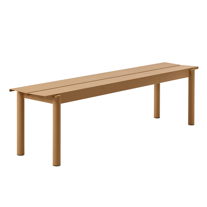 Linear Steel stålbænk 170 cm i brændt orange fra Muuto