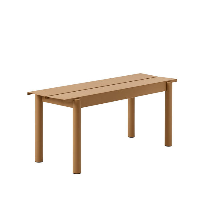 Linear Steel stålbænk 110 cm i brændt orange fra Muuto
