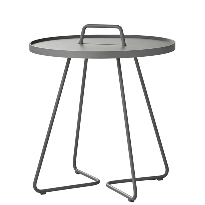 On-the-move sidebord Ø 52 x H 60 cm fra Cane-line i lysegrå