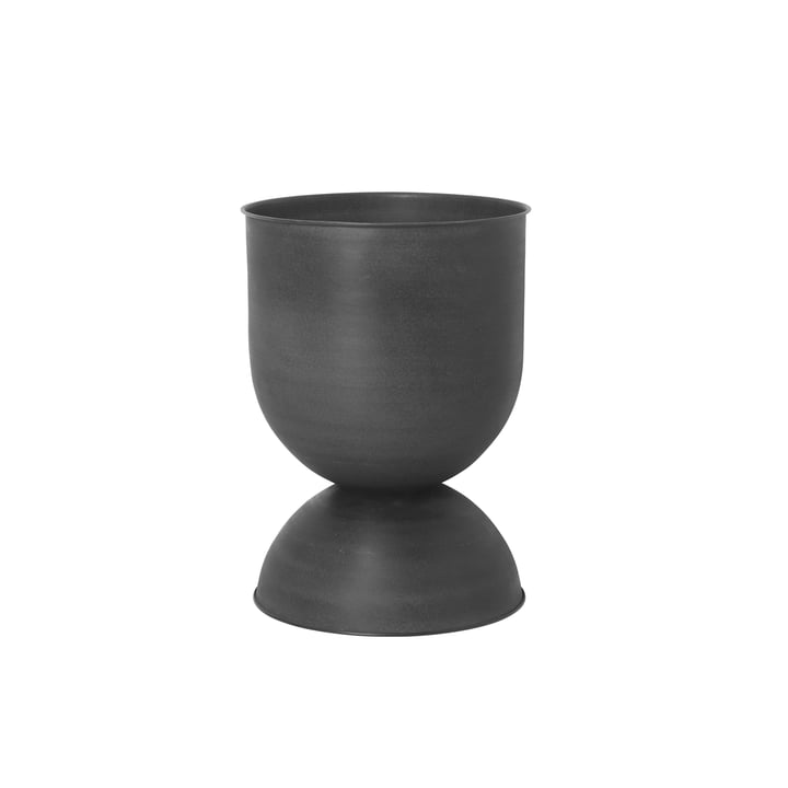 Hourglassblomsterkot lille, Ø 31 x H 42,5 cm i sort / mørkegrå fra ferm Living