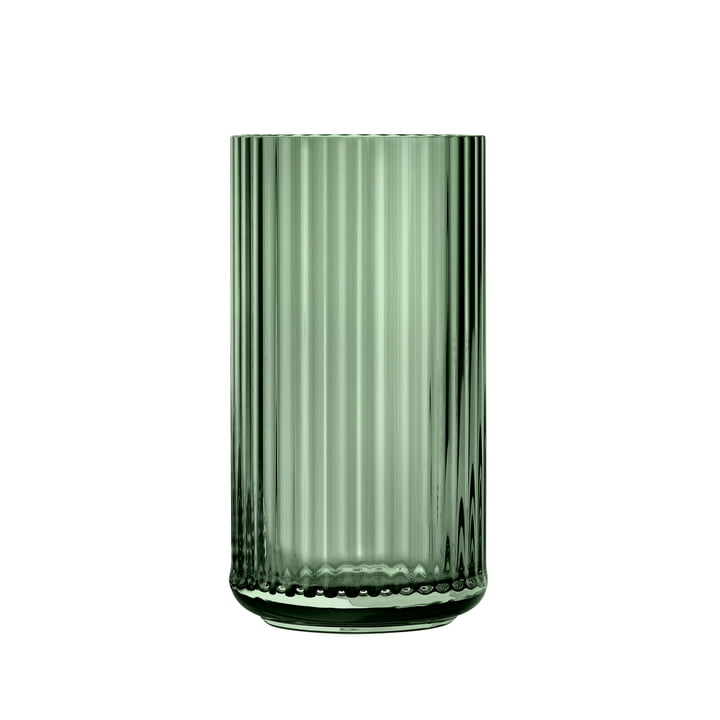 Glasvase H 20 cm af Lyngby Porcelæn i grøn