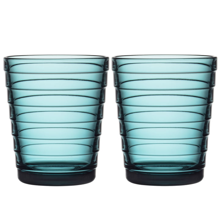 Aino Aalto glasglas 22 cl fra Iittala i havblå (sæt med 2)