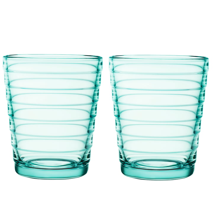 Aino Aalto glasglas 22 cl i vandgrøn (sæt med 2) af Iittala
