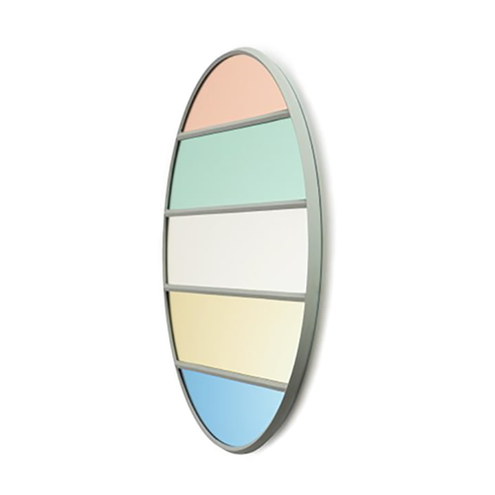 Vitrail vægspejl Ø 50 cm fra Magis i lysegrå / flerfarvet
