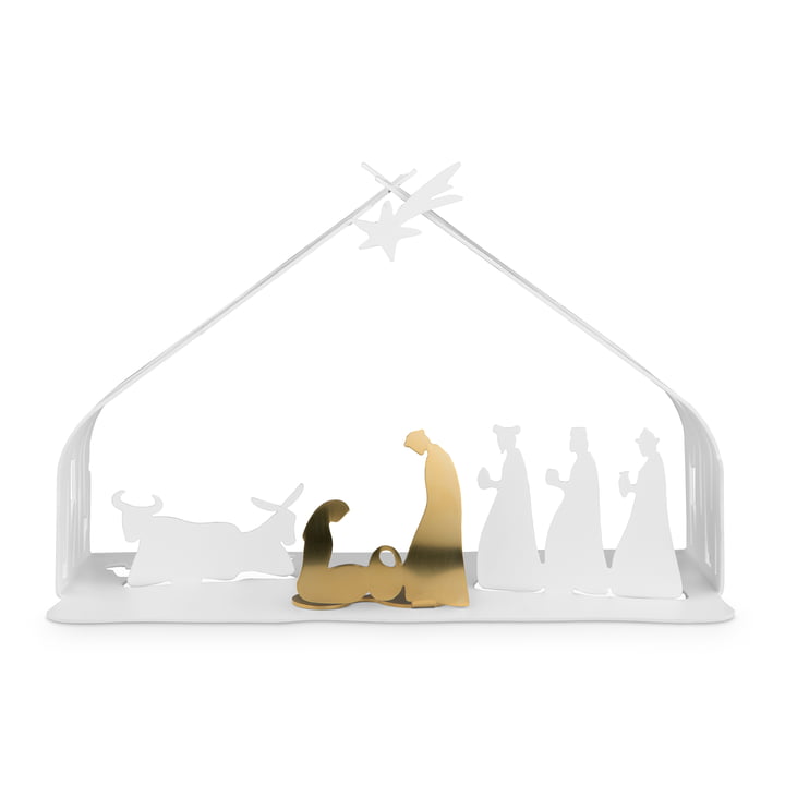 Bark Nativity af Alessi i stål hvid / guld