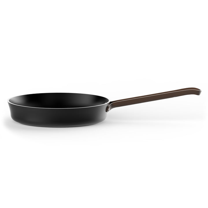 Edo pan med non-stick coating Ø 24 cm fra Alessi i rustfrit stål sort