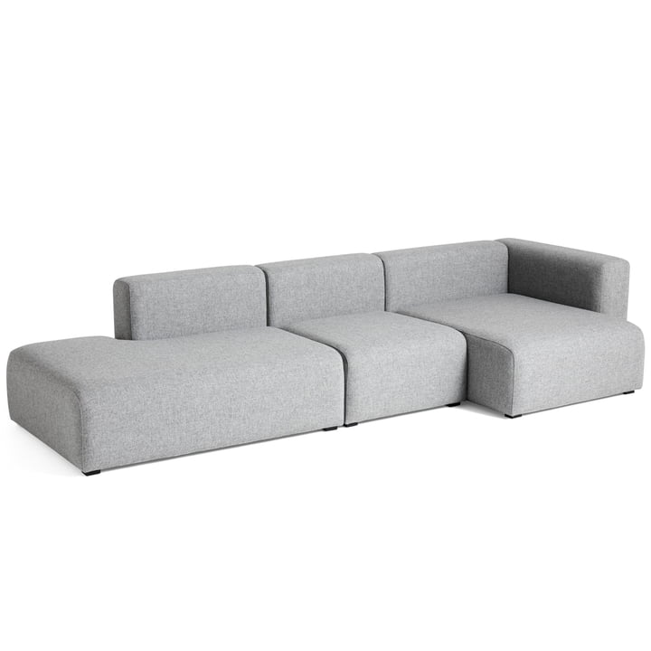 Mags sofa 3-pers. Kombination 4 med armlæn til højre ved Hay i grå (Hallingdal 130)