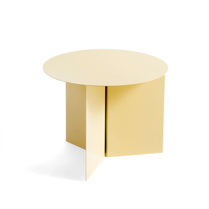 Slit Table Round, Ø 45 x 35,5 cm fra Hay i lysegul