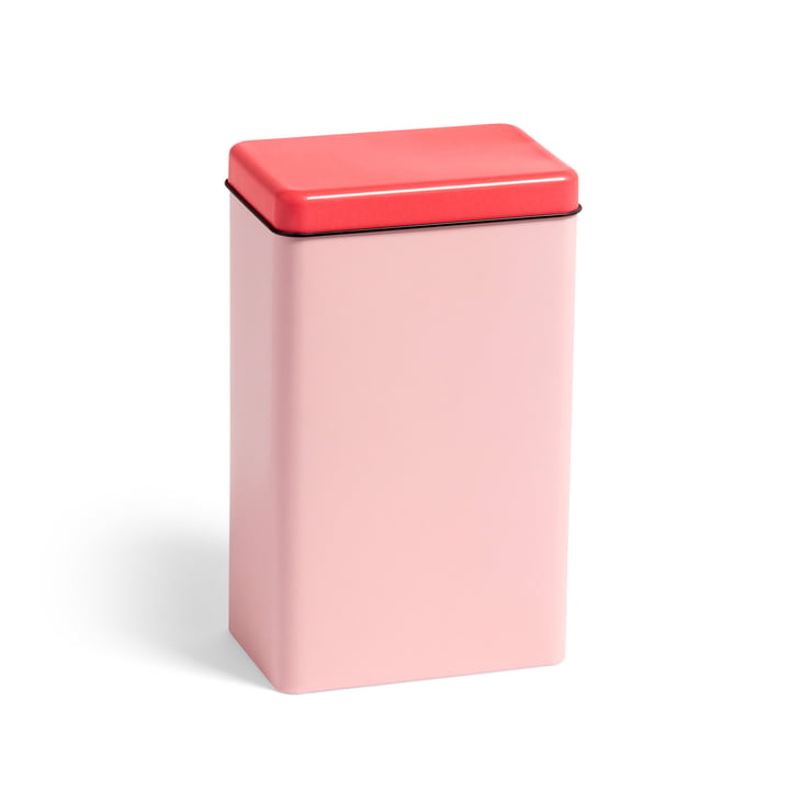 Tin af Sowden opbevaringsboks af hø i pink