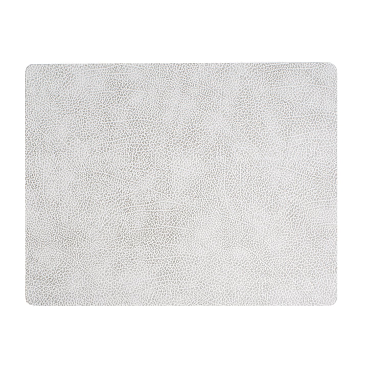 Dækkeserviet Square L 35 x 45 cm fra LindDNA i Hippo hvid - grå