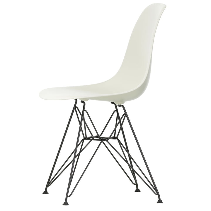 Eames Plastic Side Chair DSR fra Vitra i basic dark / pebble