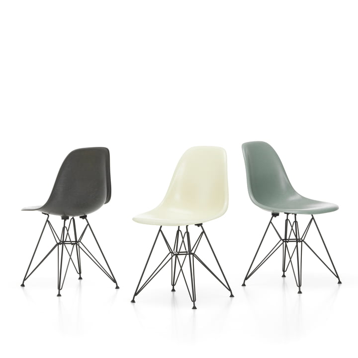 Eames Fiberglass sidestol DSR af Vitra