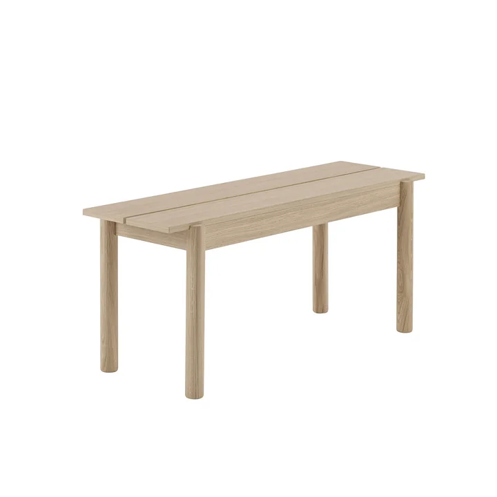 Lineær Træbænk 110 x 34 cm i eg af Muuto