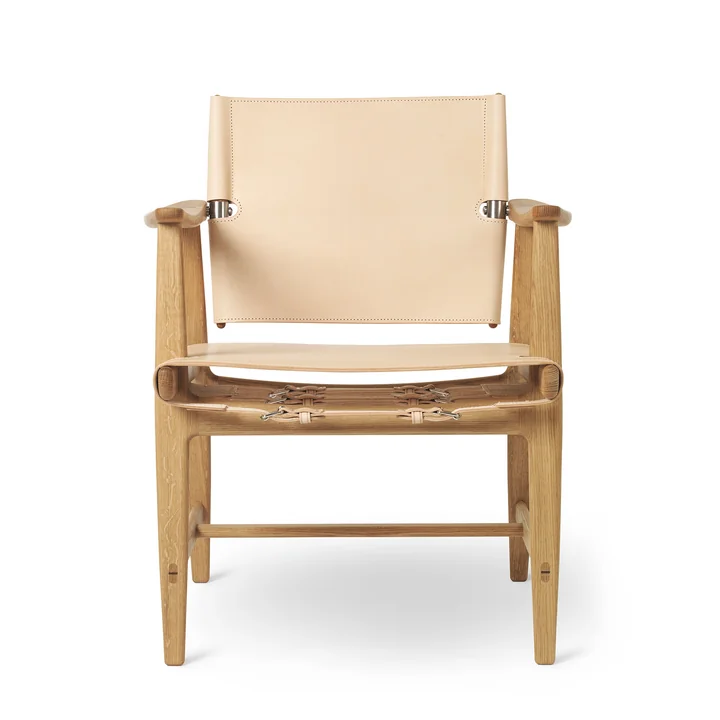 BM1160 Huntsman stol, olieret eg / naturligt sadeltræ (rustfrit stålarmaturer) af Carl Hansen