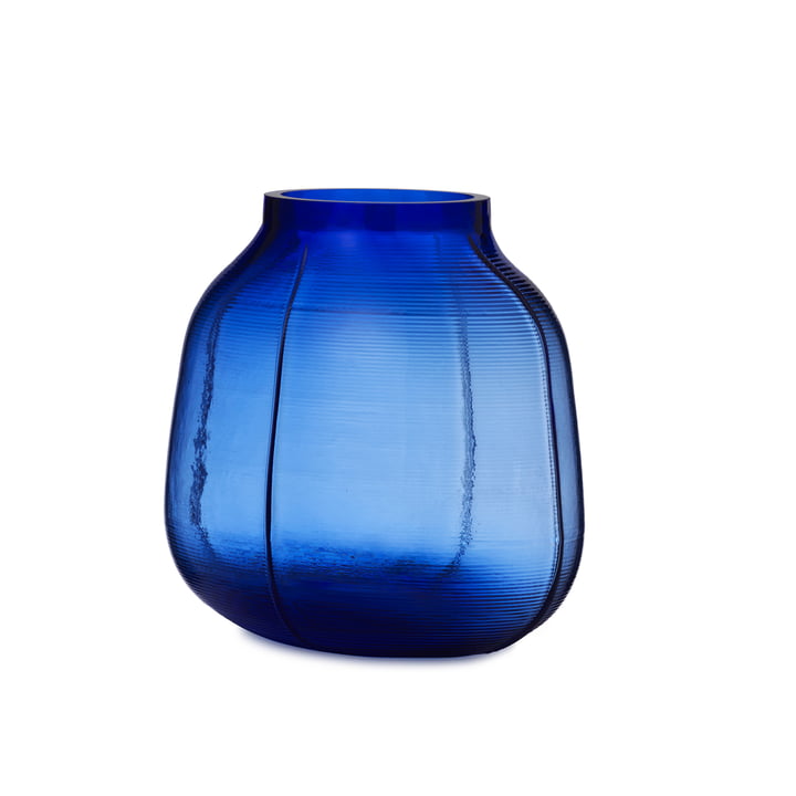 Step vase H 23 cm i blå fra Normann Copenhagen