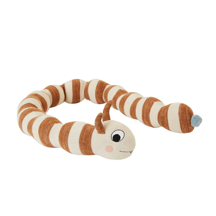 Leo Larva sengetøj L 140 cm i offwhite / karamel af OYOY