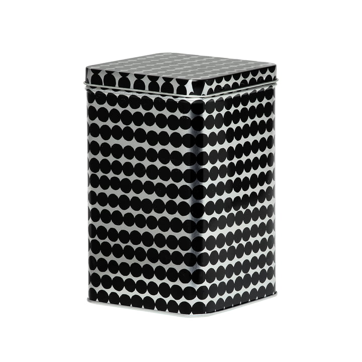 Räsymatto opbevaringsboks H 17,5 cm af Marimekko i sort / grå
