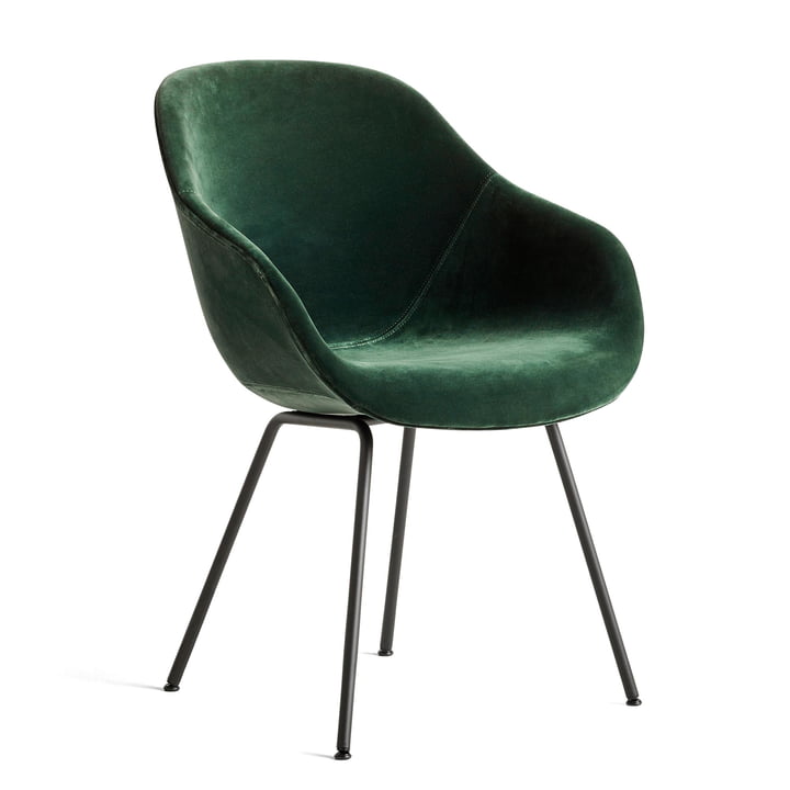 About A Chair AAC 127, stålpulverbelagt sort / Lola mørkegrøn fra Hay