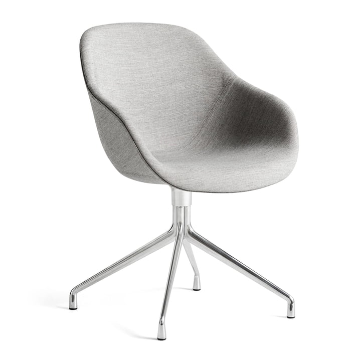 About A Chair AAC 121, poleret aluminium / Remix 133 grå af Hay