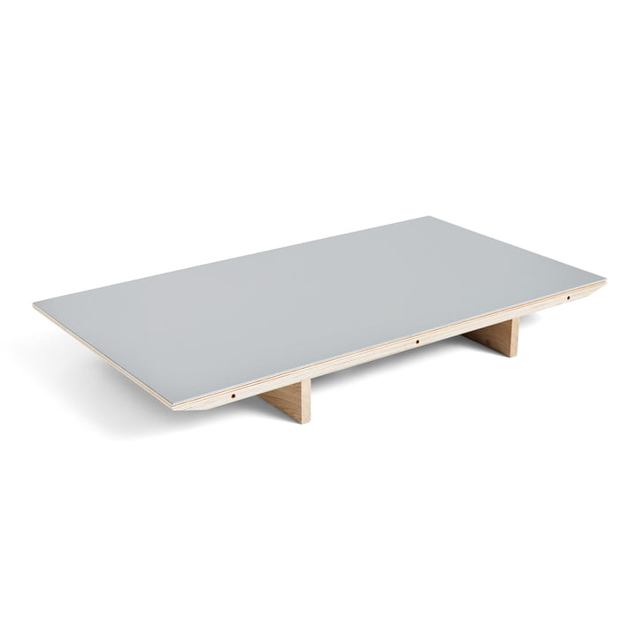 CPH30 til CPH30 udtrækkeligt spisebord, 50 x 80 cm, overflade: linoleumgrå / kant: matlakeret krydsfiner af Hay