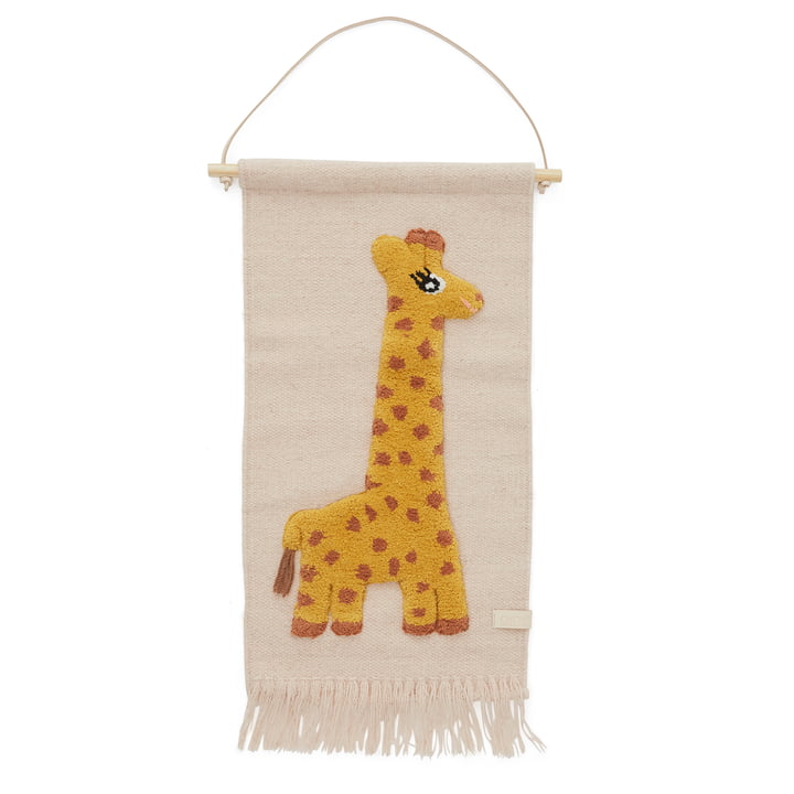 Børnetæpper med dyremotiv, giraff / rose af OYOY