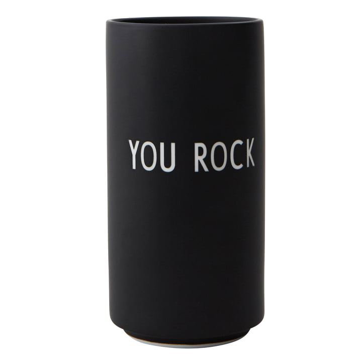 AJ Favorit Porcelæn Vase You Rock af Design Letters i sort