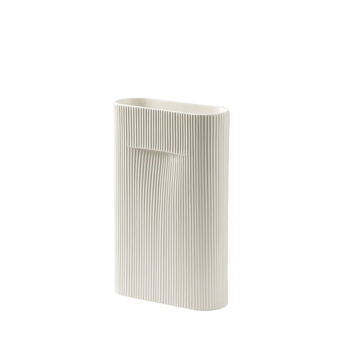 Ridge Vase H 35 cm fra Muuto i off-white