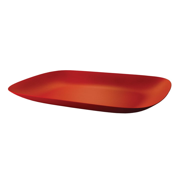 Moire bakke 45 x 34 cm af Alessi i rød med relieffdekoration